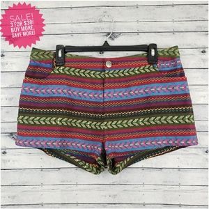 Francesca's Bird Cage | Woven Multicolor Shorts L